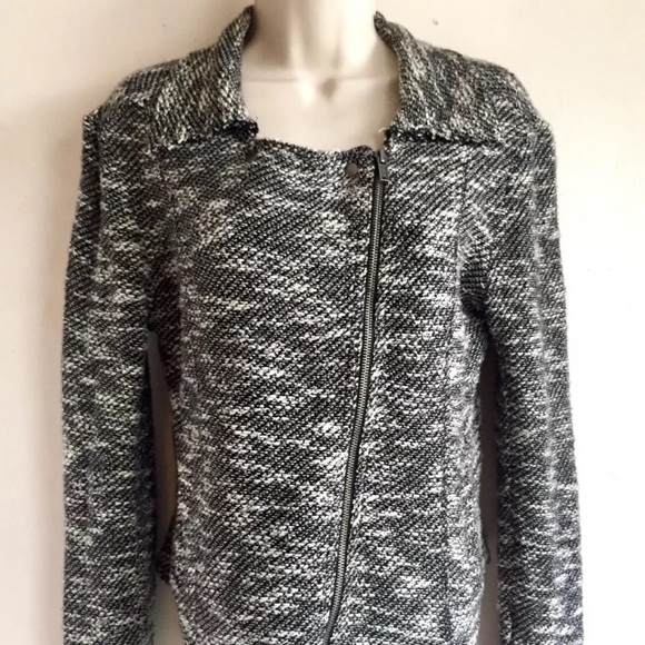 SATURDAY SUNDAY (Small) Marled Knit Moto Blazer - Picture 1 of 8